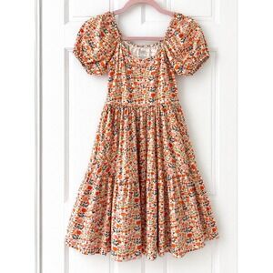 Alice + Ames Girls Size 10 Twirl Dress Puff Sleeve Floral Cottagecore Spring